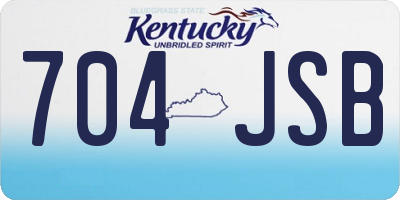 KY license plate 704JSB