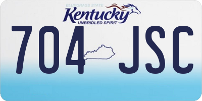 KY license plate 704JSC