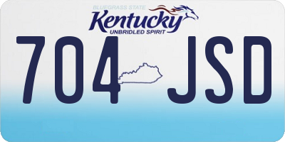 KY license plate 704JSD