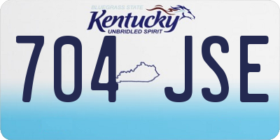 KY license plate 704JSE