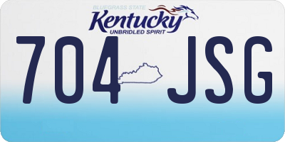 KY license plate 704JSG