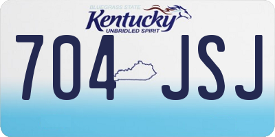 KY license plate 704JSJ