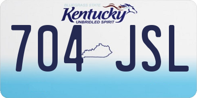 KY license plate 704JSL