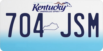 KY license plate 704JSM