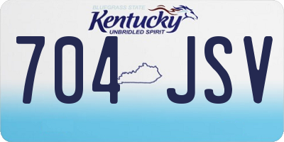KY license plate 704JSV