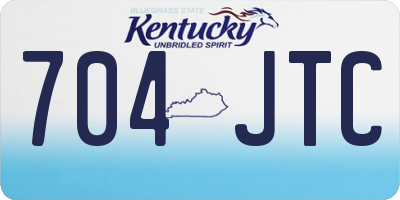 KY license plate 704JTC
