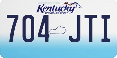KY license plate 704JTI