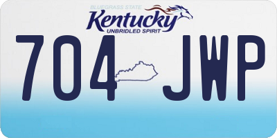 KY license plate 704JWP