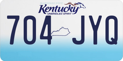 KY license plate 704JYQ