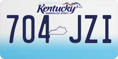 KY license plate 704JZI