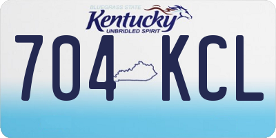 KY license plate 704KCL
