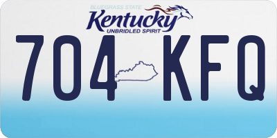 KY license plate 704KFQ