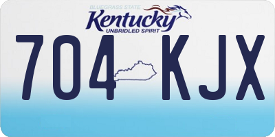 KY license plate 704KJX