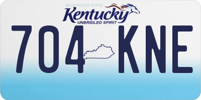 KY license plate 704KNE