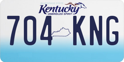 KY license plate 704KNG