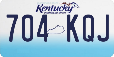 KY license plate 704KQJ