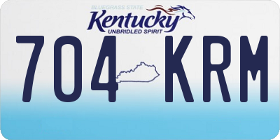 KY license plate 704KRM