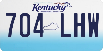 KY license plate 704LHW