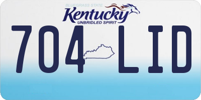 KY license plate 704LID