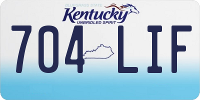 KY license plate 704LIF