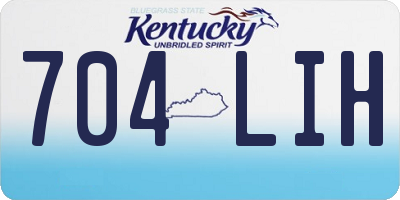 KY license plate 704LIH