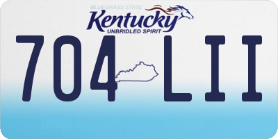 KY license plate 704LII