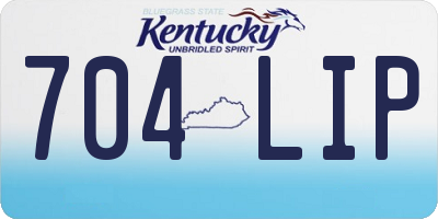 KY license plate 704LIP