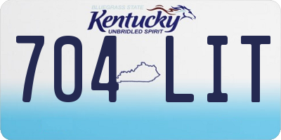 KY license plate 704LIT
