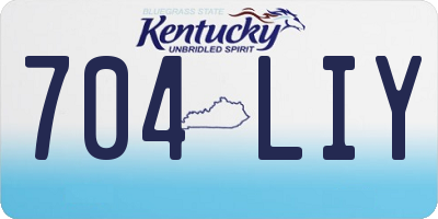 KY license plate 704LIY