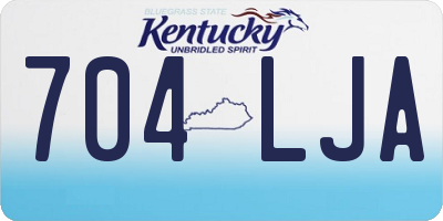 KY license plate 704LJA
