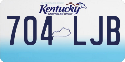 KY license plate 704LJB