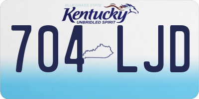 KY license plate 704LJD
