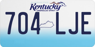KY license plate 704LJE
