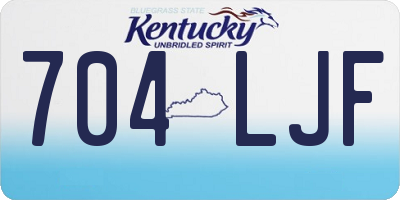 KY license plate 704LJF