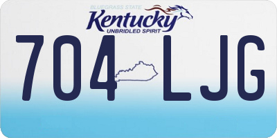 KY license plate 704LJG