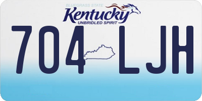 KY license plate 704LJH