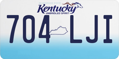 KY license plate 704LJI