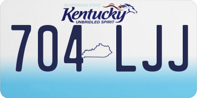 KY license plate 704LJJ