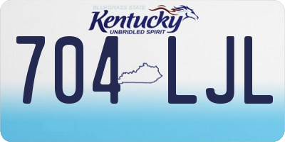 KY license plate 704LJL