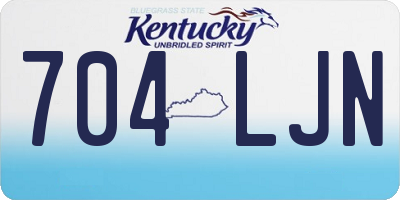 KY license plate 704LJN