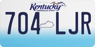 KY license plate 704LJR