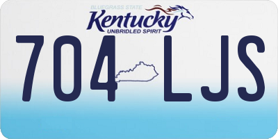 KY license plate 704LJS