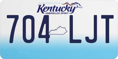 KY license plate 704LJT