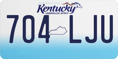 KY license plate 704LJU