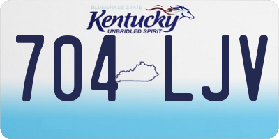 KY license plate 704LJV