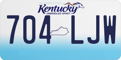 KY license plate 704LJW