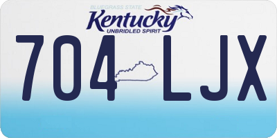 KY license plate 704LJX