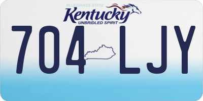 KY license plate 704LJY