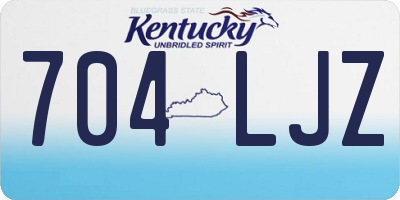 KY license plate 704LJZ