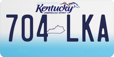 KY license plate 704LKA